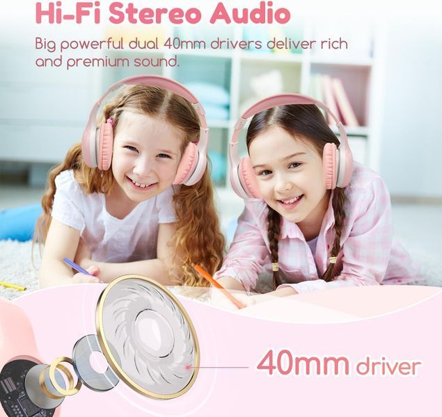 Детские беспроводные Bluetooth-наушники EarFun K2 Casque с микрофоном T0222 фото