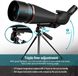 Монокулярний телескоп Kexwaxx 100 мм 25-75X HD зі штативом, телефонним адаптером, чорний 0385 фото 2
