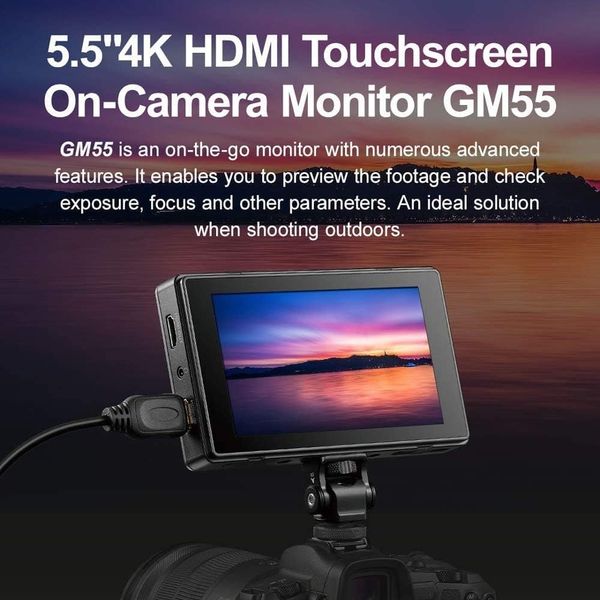 Видеомонитор Godox GM55 5.5” 4K HDMI с сенсорным экраном 1359 фото