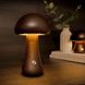 Настільна дерев'яна лампа у формі гриба, портативний нічник, коричневий 1150 фото 1