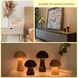 Настільна дерев'яна лампа у формі гриба, портативний нічник, коричневий 1150 фото 6