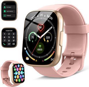 Смарт-часы Cillso с Bluetooth IP68 для iOS и Android &mdash; розовые T1753 фото