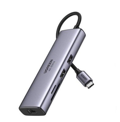 USB-хаб, концентратор Ugreen USB C 7в1 з 4K 60 Гц HDMI 1252 фото