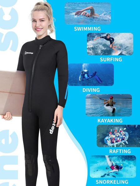 Неопреновий жіночий гідрокостюм Owntop UPF50+ для дайвінгу, серфінгу 3 XL 1051 фото