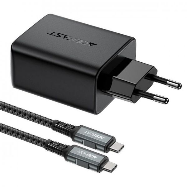 Мережевий зарядний пристрій ACEFAST A17 65W GaN multi-function HUB charger set Black 0273 фото