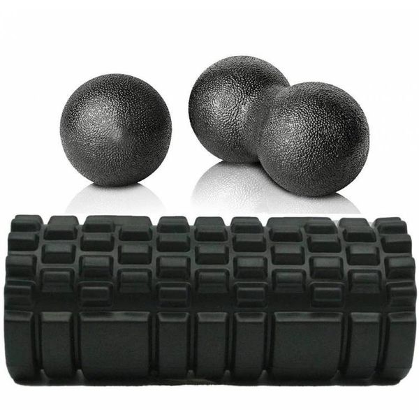 Набір масажний Massage Set м'ячі, Duoball 8х17 см, ролл Combi Roller 33х13 см (MS-0857-B-6664-1551) 0865 фото