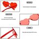 Набір сонцезахисних окулярів 8 шт у формі серця без оправи, рожеві (6 шт), прозорі (2 шт) 0521 фото 3