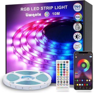 Светодиодная лента RGB Bluetooth (10 м) с управлением через приложение и пультом ДУ T3316 фото