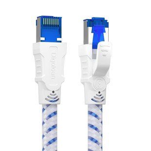 Сетевой кабель Ethernet 1 м / кабели LAN для интернет-сети Cat 8 RJ45 T2578 фото