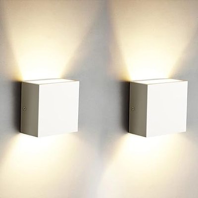 Настінний LED-світильник для дому 2 шт OOWOLF, 6 Вт 3000K білий 0234 фото