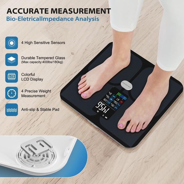 Цифровые интеллектуальные весы ABLEGRID Body Fat Scale IMT ЖК-экран 1590 фото