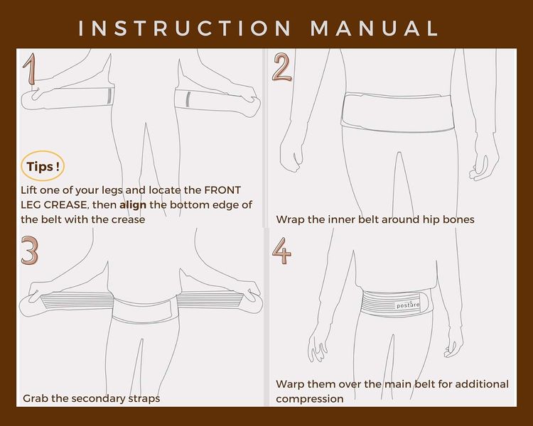 Пояс для сідничного, тазового, нижнього відділів спини Vriksasana Posture Sacroiliac Hid (Чорний) 0906 фото