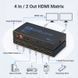 HDMI матричний комутатор 4x2 4K 60Hz з EDID ARC та інфрачервоним пультам керування MT3887 фото 6