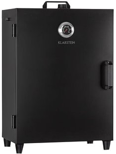 Коптильня (холодна/гаряча) з нержавіючої сталі Klarstein Flinstone Smoker Oven 1600 Вт, чорний (10034702) 10034702 фото