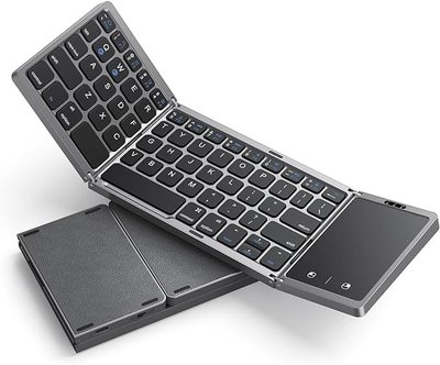Складана бездротова Bluetooth-клавіатура Seenda для подорожей з сенсорною панеллю для ноутбука, ПК, смартфона, Windows, iOS, Android 0012 фото