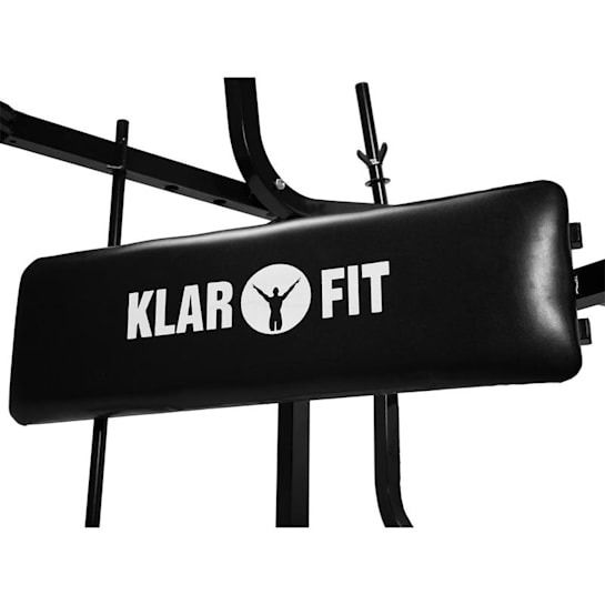 Тренажерна лава для жиму, тренування ніг і рук Klarfit Workout Hero до 160 кг, чорний (10004615) 10004615 фото