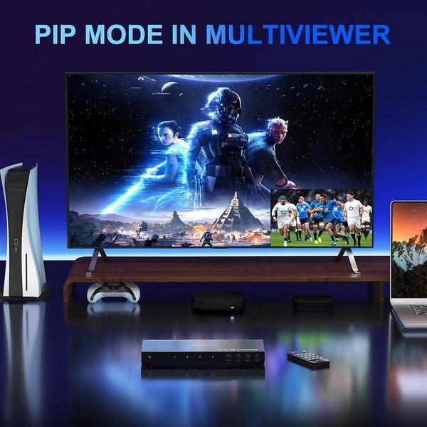HDMI переключатель 4K HDMI Multiviewer Switch 4x1 T1522 фото