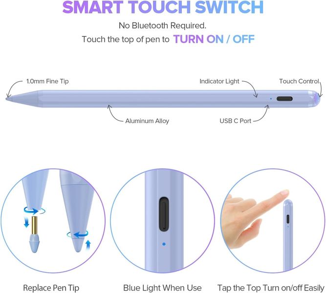 Универсальный стилус Fast Charge Active Pencil для iPad/iPad Pro/iPad Air 1592 фото