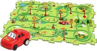 Килимок-головоломка у вигляді пазлів "Автотрек" PowerTRC Track Car Playset (25 предметів) T0601 фото