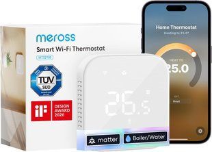 Умный комнатный термостат Meross для комбинированных котлов и водяного теплого пола MT3912 фото