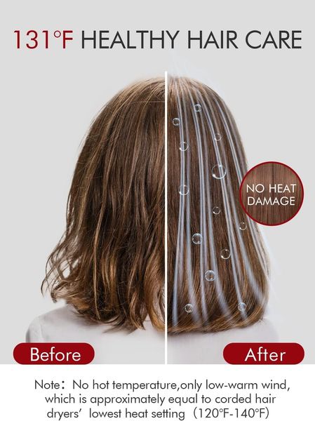 Бездротовий акумуляторний фен-сушка для волосся з низьким нагріванням Lylux 1383 фото