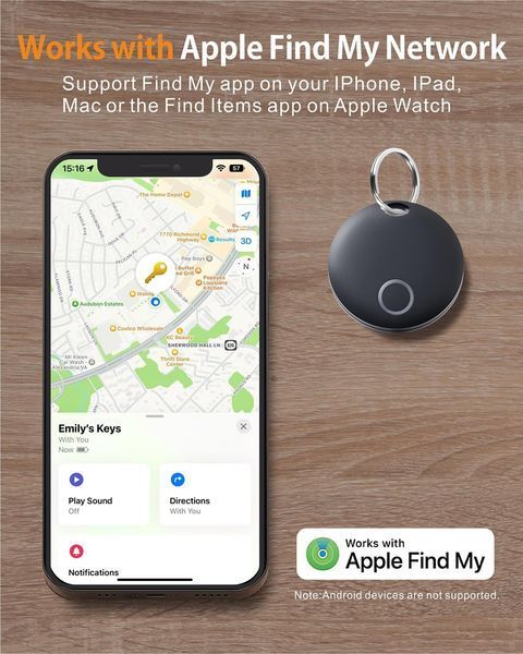 Розумні Bluetooth трекери Reyke Smart Tag Pro (4 шт), локатор ключів та багажу, сумісний з Apple iOS Find My T1092 фото
