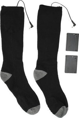 Хлопковые теплые носки с электрическим подогревом на батарее 1521 фото