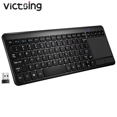 Бездротова клавіатура Victsing PC126B з тачпадом чорна 0492 фото
