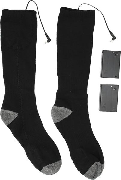 Бавовняні теплі шкарпетки з електричним підігрівом на батареї 1521 фото
