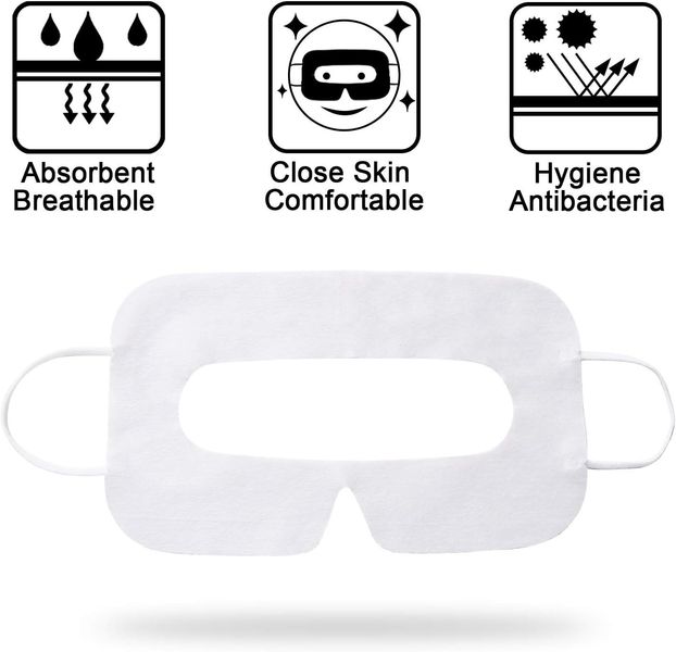 Одноразовые лицевые маски AMVR 100 шт для очков Quest/HTC Vive/PS VR/Rift, белый 0868 фото