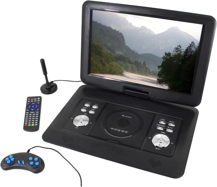 Портативний DVD-плеєр з 15,4" HD-дисплеєм та DVB-T2 тюнером Soundmaster PDB1600SW, 300 вбудованих ігор m027 фото