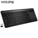 Бездротова клавіатура Victsing PC126B з тачпадом чорна 0492 фото 1