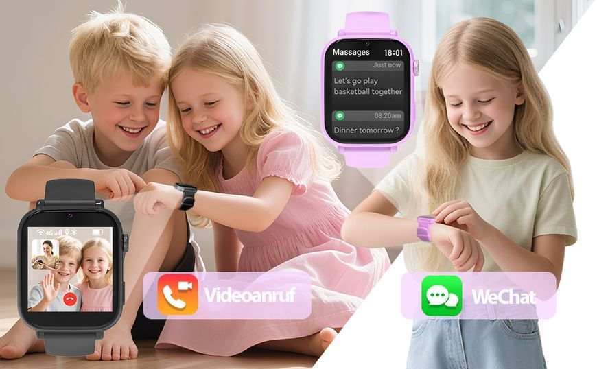 Дитячий смарт-годинник Alutoria 4G з GPS-трекером та двома ремінцями Soft Pink M2972 фото