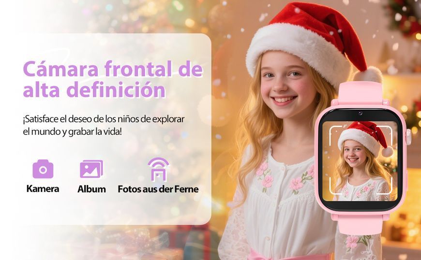 Дитячий смарт-годинник Alutoria 4G з GPS-трекером та двома ремінцями Soft Pink M2972 фото