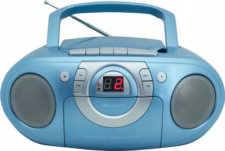 CD бумбокс Soundmaster SCD5100BL з FM-радіо, блакитний m018-2 фото