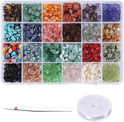 Набор цветных камней разных цветов (24 шт.) Pceewtyt для изготовления ювелирных изделий 0555 фото
