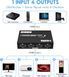 HDMI сплиттер DGODRT 1 вход 4 выхода 4K@30Hz с поддержкой 3D и HDCP T3560 фото 2