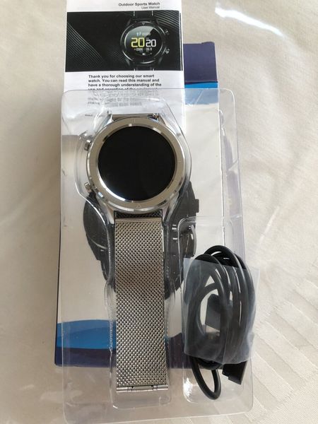 Розумний годинник DT28 з Bluetooth 4.2, ЕКГі вимірюванням пульсу та тиску, срібний (96877-2) 0557 фото