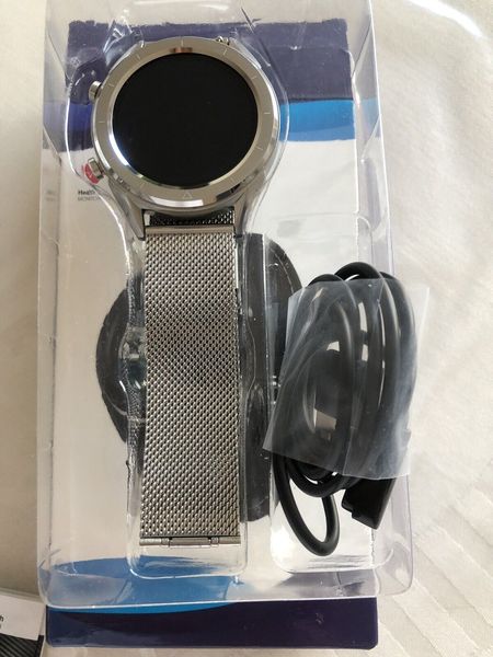 Розумний годинник DT28 з Bluetooth 4.2, ЕКГі вимірюванням пульсу та тиску, срібний (96877-2) 0557 фото