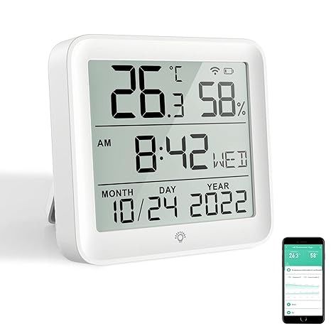 Термогигрометр WiFi с экраном 3.75" с приложением, совместимый с Alexa 0562 фото