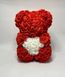 3D ведмідь із троянд Teddy Rose 25 см у подарунковому боксі червоний 0950 фото 1