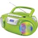 Радіо CD-програвач FM, USB, касета Soundmaster SCD5800GR з караоке-мікрофоном, зелений m019-2 фото 3