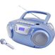 Радіо CD-програвач FM, USB, касета Soundmaster SCD5800BL з караоке-мікрофоном, блакитний m019-1 фото 1