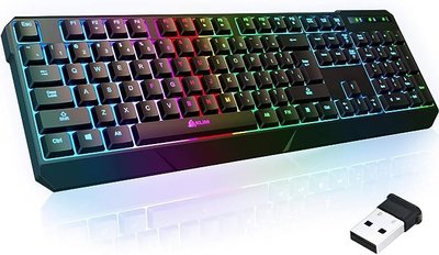 Бездротова ігрова клавіатура KLIM Chroma RGB для ПК, PS5, PS4, Xbox, Mac 0016 фото