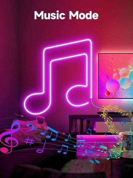 Неоновая светодиодная лента GIPOYENT LED Neon Rope Lights 5м RGB T3365 фото
