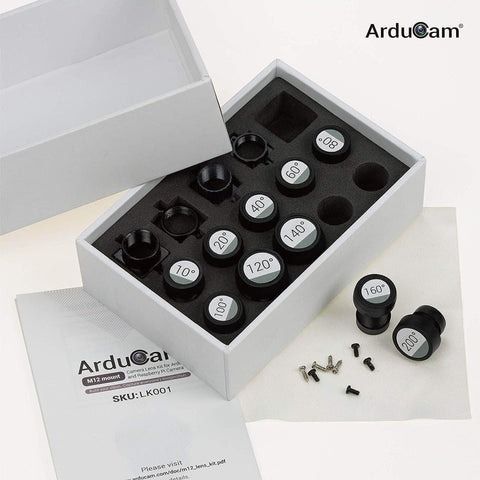 Комплект об'єктивів Arducam M12 для камер Raspberrry PI та Arduino (LK001) 0393 фото
