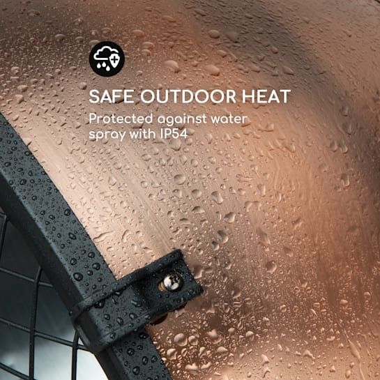 Інфрачервоний обігрівач для тераси Blumfeldt Heatspot IR ComfortHeat 900/1200/2100W, мідний (10033105) 10033105 фото