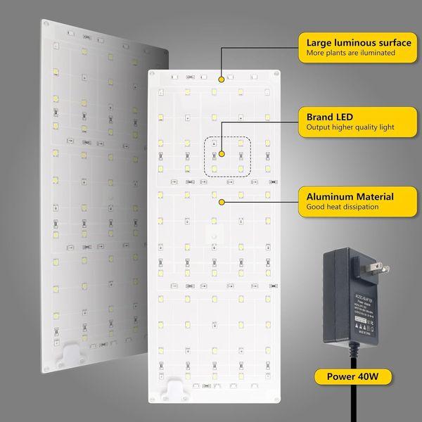 Світлодіодні лампи для вирощування рослин з таймером 4 шт, 40 Вт, 304 світлодіоди 1477 фото