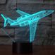 Світлодіодний нічник у вигляді літака YKLWORLD 3D, 7 кольорів, USB живлення 1310 фото 9