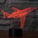 Світлодіодний нічник у вигляді літака YKLWORLD 3D, 7 кольорів, USB живлення 1310 фото 7
